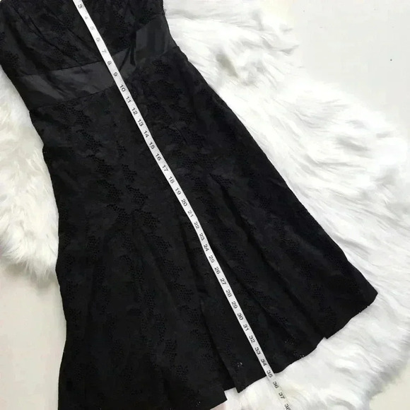 Tracy Reese Eyelet Strapless Black Dress - Picture 5 of 7